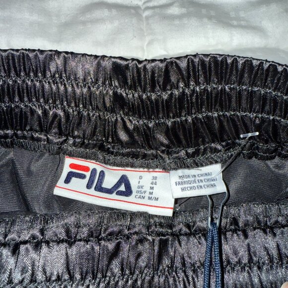 NWT Fila Serena Satin Black Track Shorts - Picture 5 of 6